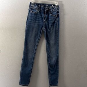 Old Navy Girls Blue Denim High-Rise Rockstar Jegging Jeans size 8